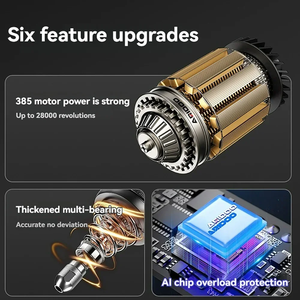 5000-25000r 4 В/8 В Беспроводная электрическая дрель Микро-роторный инструмент Гравер