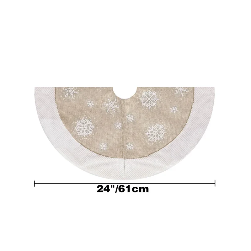 2024 юбка на рождественскую елку коврик украшение креативный узор в виде снежинки