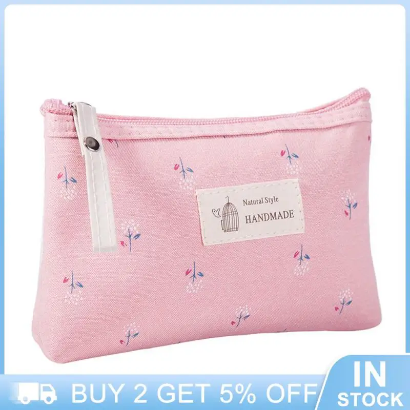 

Beautiful Handbag Durable Bathroom Canvas Makeup Bag Tasteless Travel Organizer Fashionable Small Floral Makeup Bags Waterproof