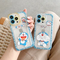 bandai ins funny cartoon doraemon card holder phone case for iphone 11 12 7 8p x xr xs xs max 11 12 pro 13 pro max 13 pro max