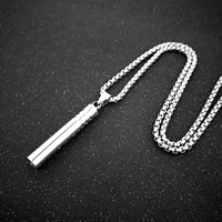 personality whistle pendant necklace for unisex fashion titanium steel irregular sweater chain gothic new design jewelry vintage