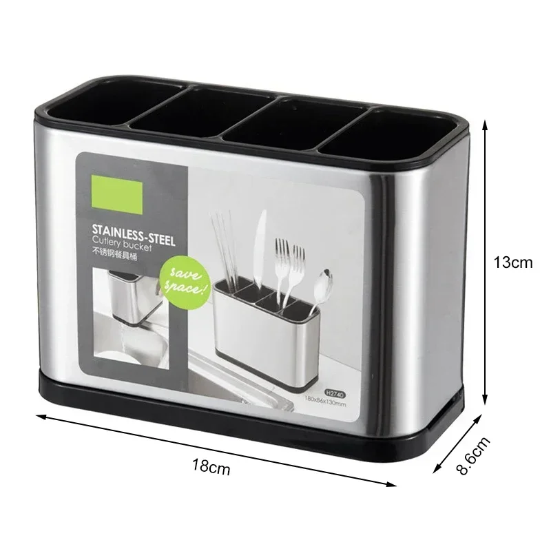 

Нержавеющая сталь палочки для еды, ложка, стеллаж для хранения, коробка, держатель для кухонной утвари, органайзер, контейнер для сушки посуды, корзина для столовых приборов