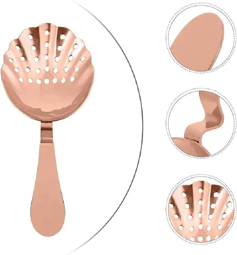 Ситечко в форме ракушки винтажное ситечко для коктейлей ложка из нержавеющей