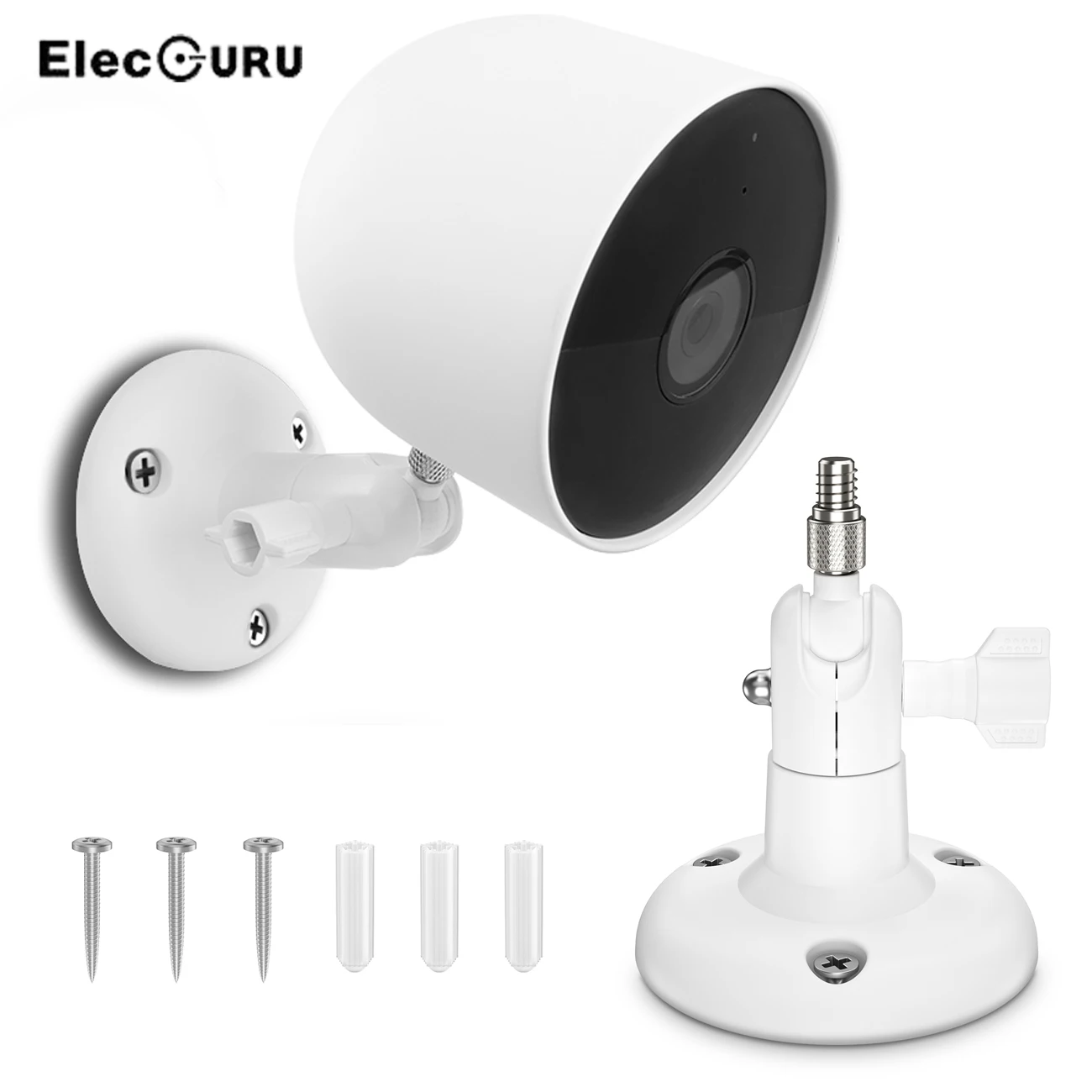 Google Nest Cam Supporto Per Montaggio A Parete, Staffe Di Montaggio Per Telecamera Di Sorveglianza Di Sicurezza Ruotate Di 360 ° Per Google Nest Cam 