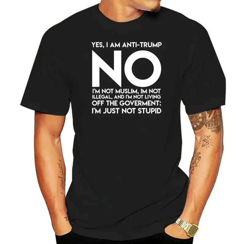 

Yes IAm Anti Trump New MenS Shirt Political Patriotic Liberal Republicans Tees