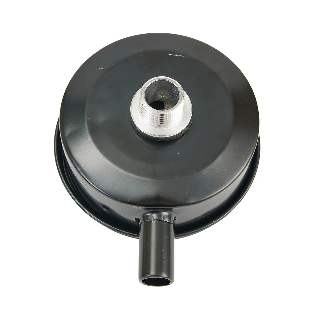 Male Threaded 20mm Air Intake Silencer Filter Metal Shell Black Suitable For  For Air Compressors