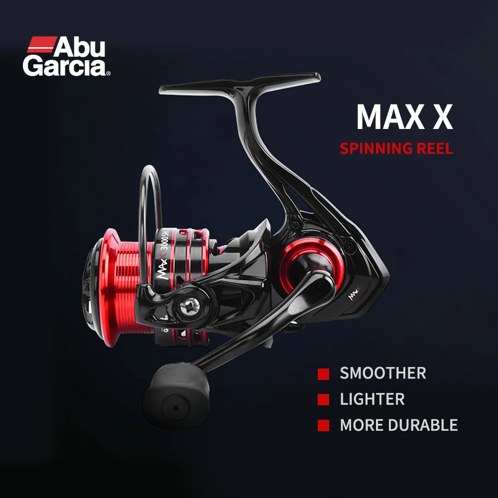 ABU GARCIA MAX X Spinning Fishing Reel 4+1 BB 6.0:1 Max Drag 8 KG Sea Fish Ocean Boat Rock Fishing Spinning Reel