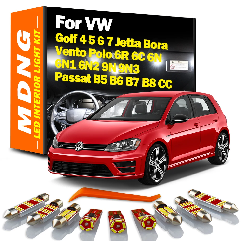 

Canbus For VW Golf 4 5 6 7 Jetta Bora Vento Polo 6R 6C 6N 6N1 6N2 9N 9N3 Passat B5 B6 B7 B8 CC LED Interior Light Kit Car Bulbs