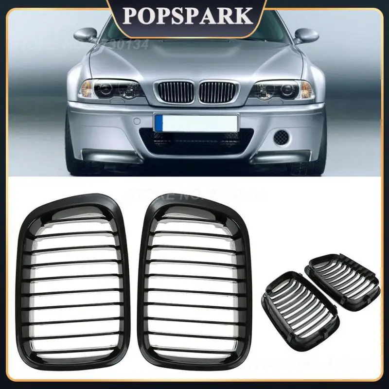 

Передняя сменная глянцевая черная решетка радиатора для 98-01 BMW E46 3 серии седан 4D Передняя решетка автомобиля