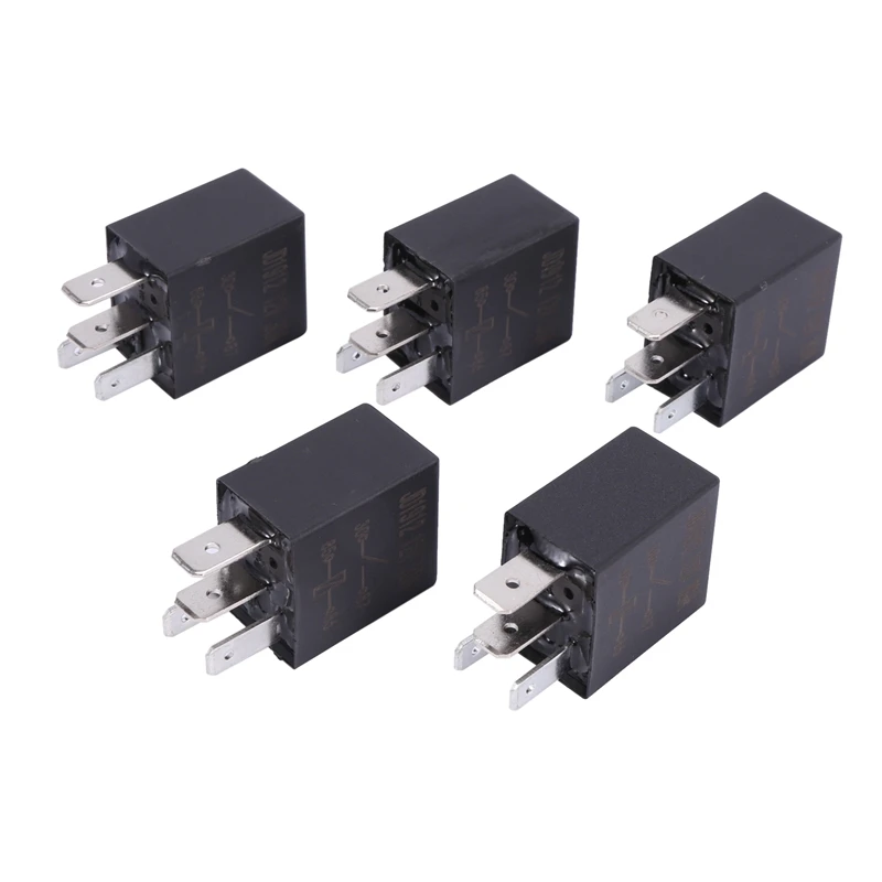 

5 X 30A AMP 12V 4Pin автомобильный комплект реле SPST для вентилятора топливного насоса, световой сигнал