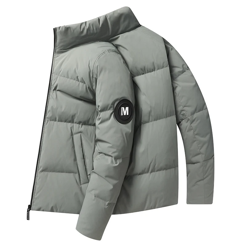 Пуховик Nanjiren мужской утепленный короткий с воротником-стойкой теплая Модная