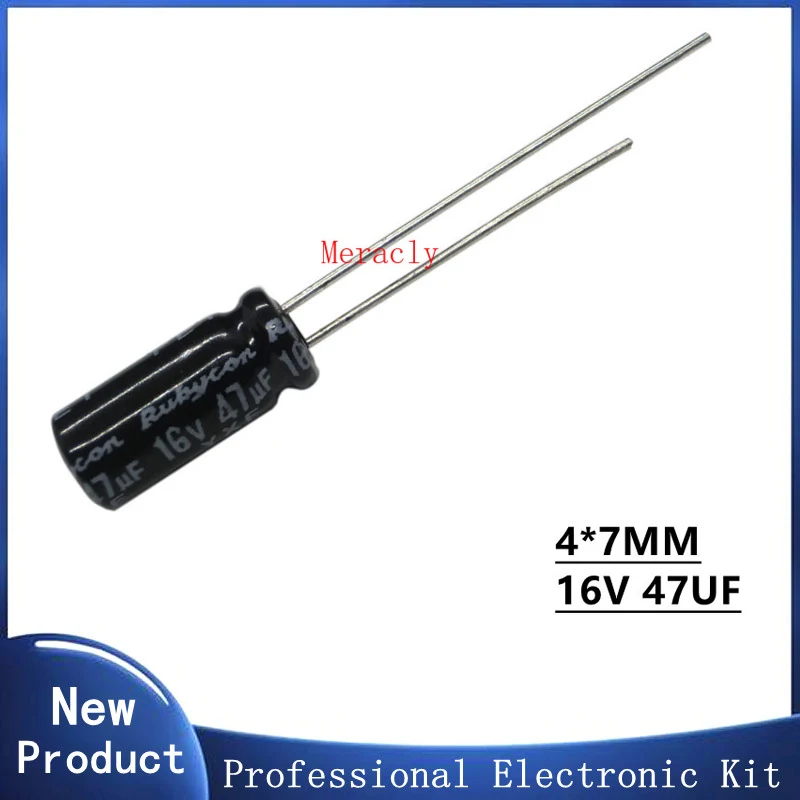 

10PCS 16V 47UF 20% High frequency and low impedance in-line aluminum electrolytic capacitors long life Brand new authentic