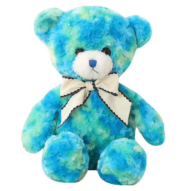 

Lovely Colorful Teddy Bear Plush Stuffed Soft Curly Bow Tie Bear Kawaii Plush Toys Nice Valentine's Gift for Girlfriend