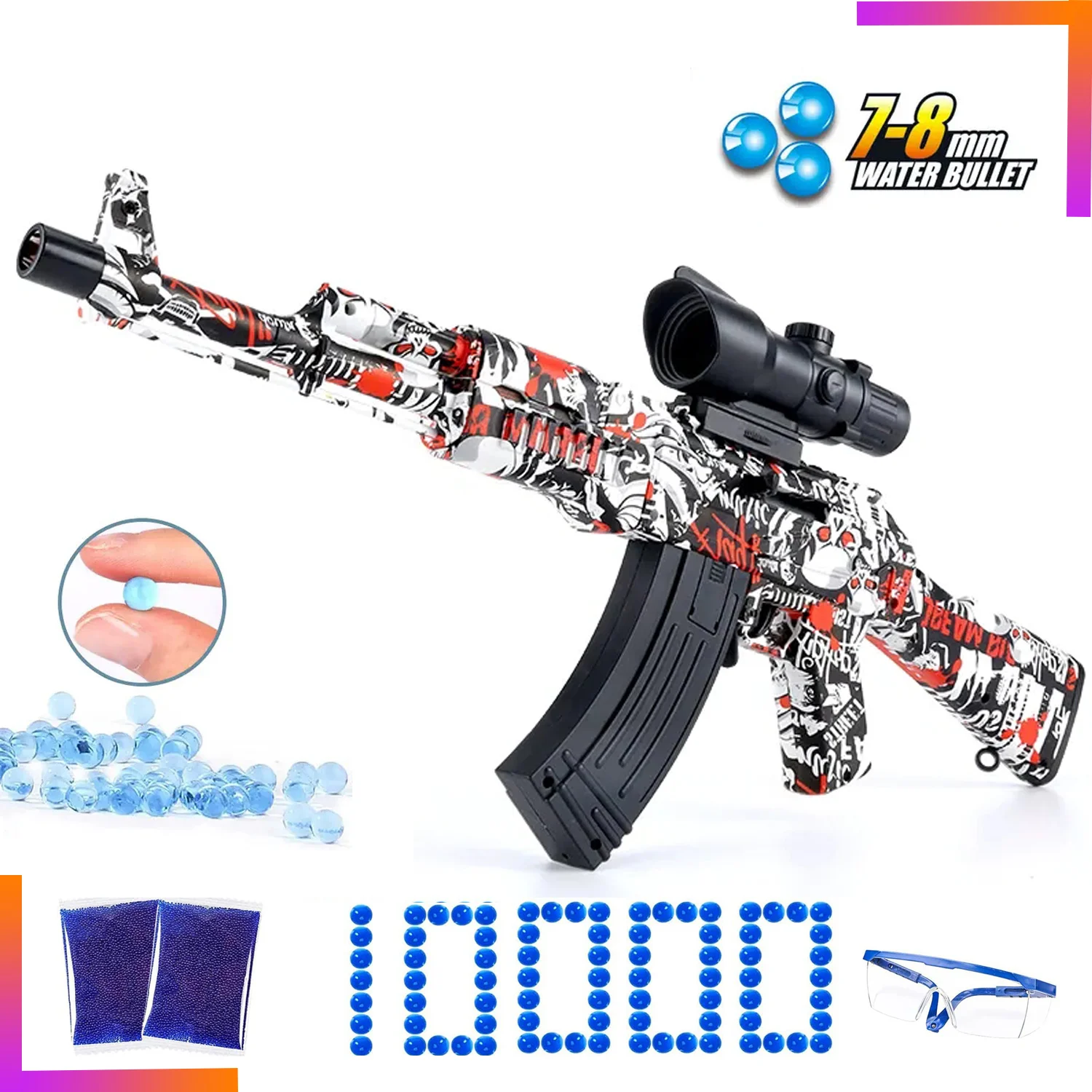 

Электрический ручной 2 режима AK47 водяной гелевый бластер игрушечные пистолеты кристальная бомба стрельба пусковая установка снайперская в...