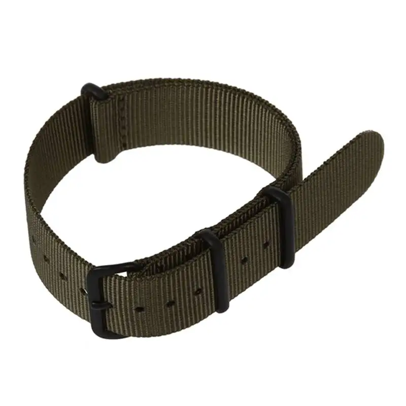 

20Mm Army Green Nylon Fabric Outdoor Sport Watch Band Strap Fits TIMEX WEEKENDER WB2034