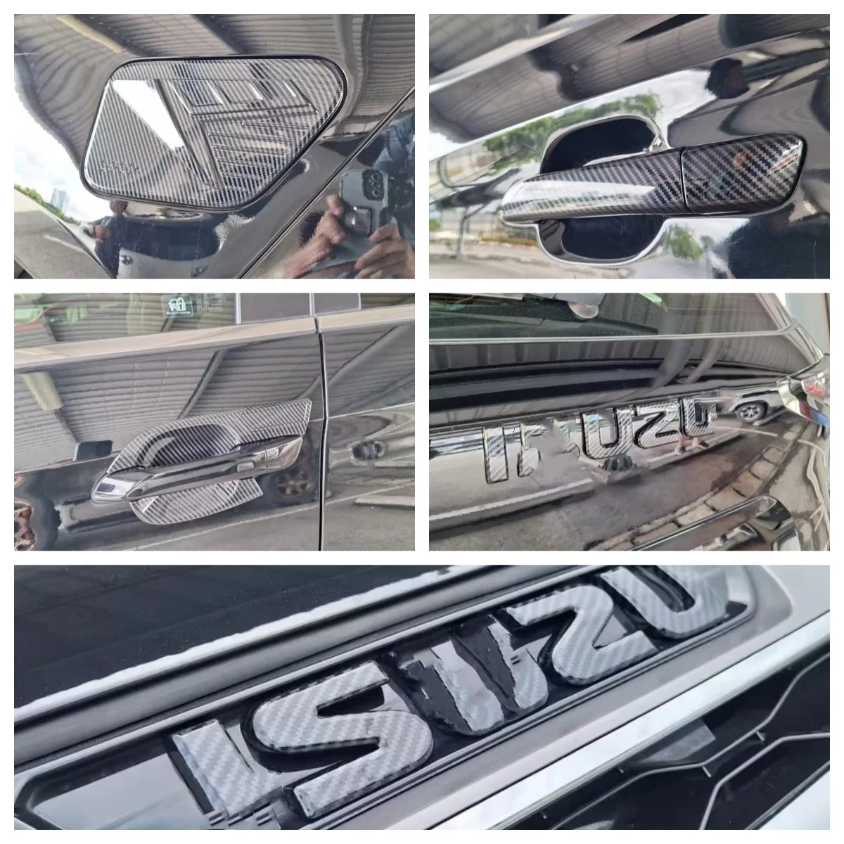 Для Isuzu MU-X MuX 2023 2024 АБС-пластик крышка топливного бака из углеродного волокна