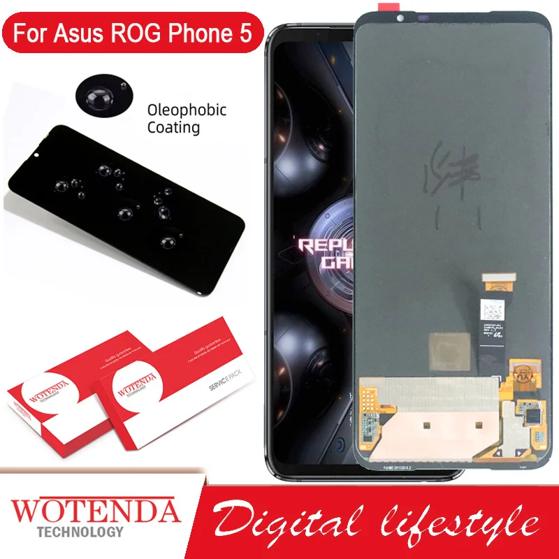 Оригинальный AMOLED-экран для Asus ROG Phone 5 ЖК-дисплей сенсорная панель дигитайзер с