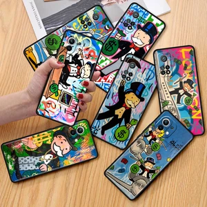 Soft Case for Xiaomi Mi 11T 11 Ultra 12 10T Pro 12X Poco X3 NFC M3 Cell Phone Funda Para Telefoon Cover Cartoon Dollar Monopolys
