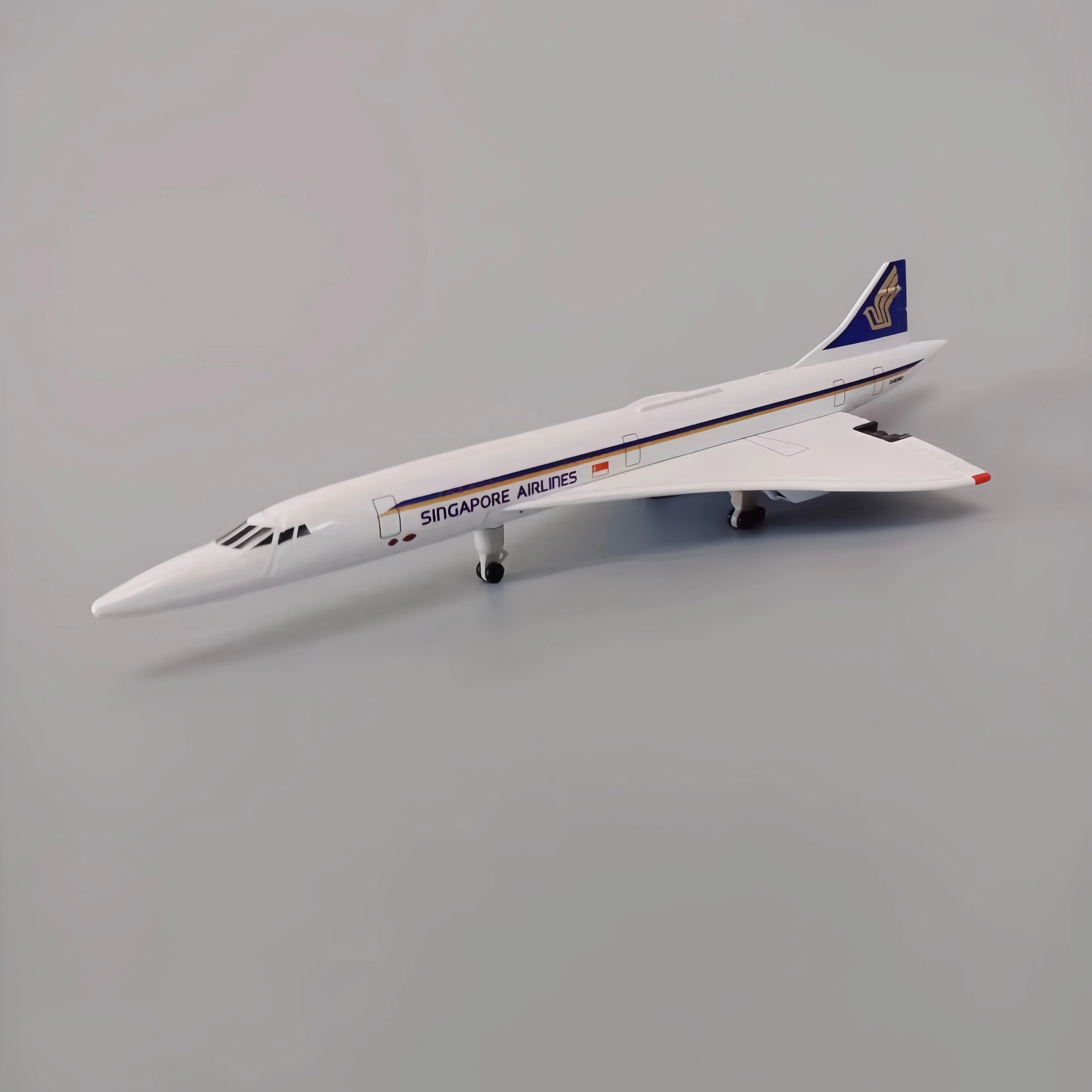 Модель самолета Singapore Airlines Concorde 20 см металлический