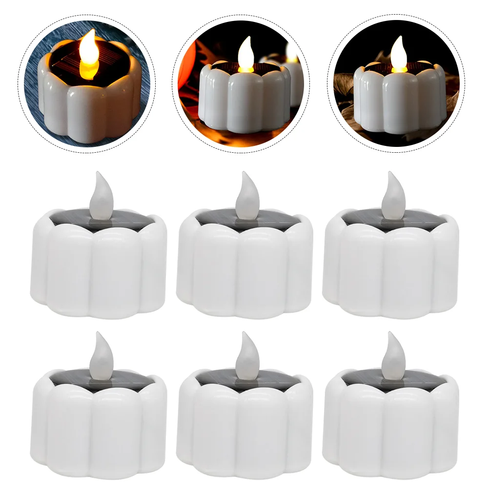 

6pcs Solar Tea Light LED Flameless Tealight Candle Waterproof Outdoor Lighting