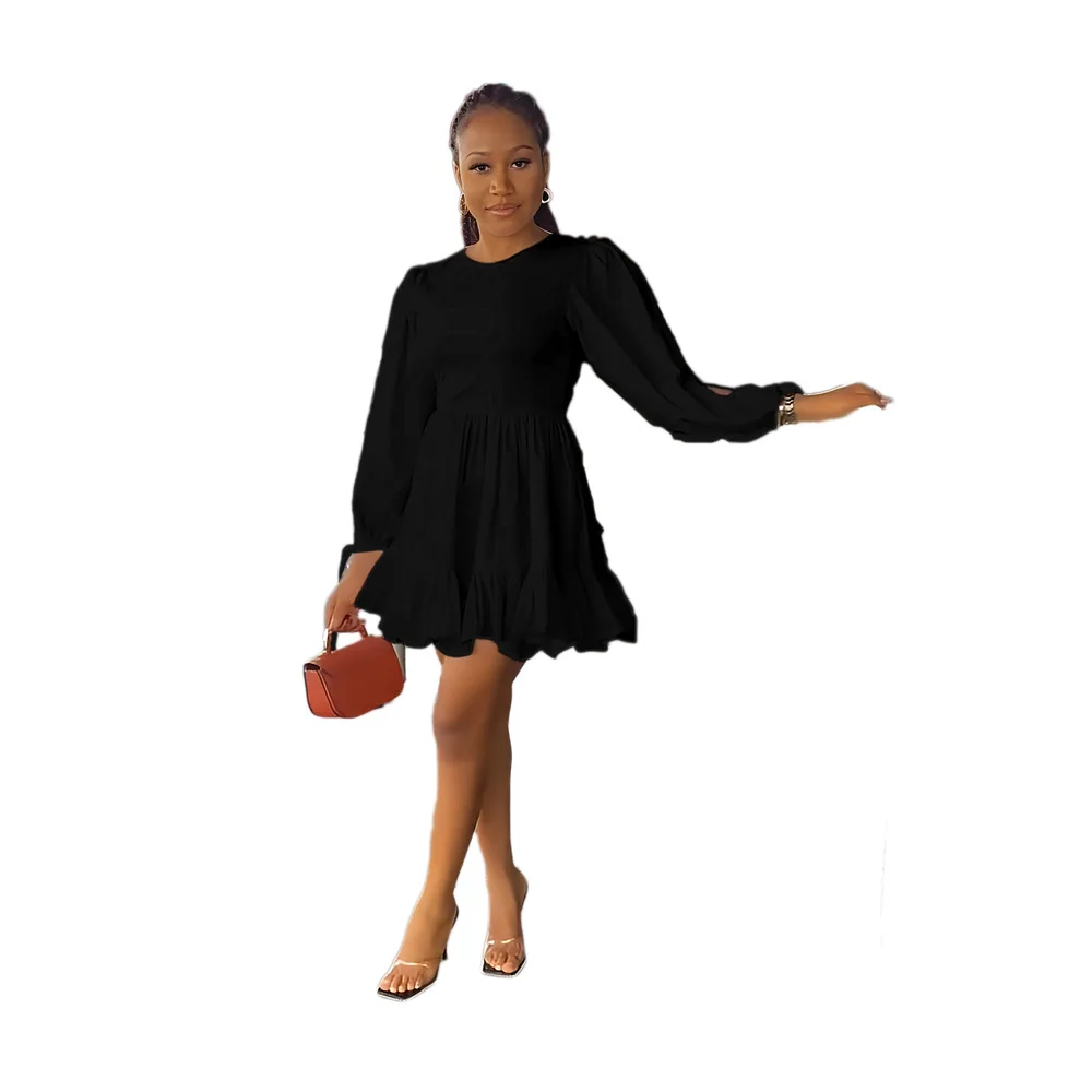 

Spring Summer Woman Dress Long Sleeve Vestido European Style Casual Woman Dresses