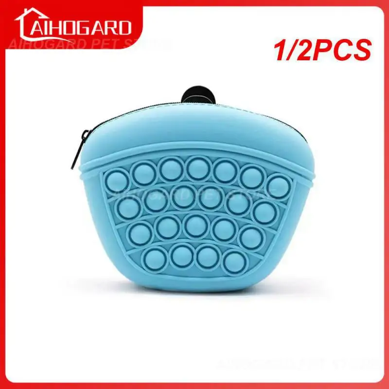 

1/2PCS Pet Portable Dog Training Waist Bag Treat Snack Bait Dogs soft washable Outdoor Feed Storage Pouch Food Reward silica