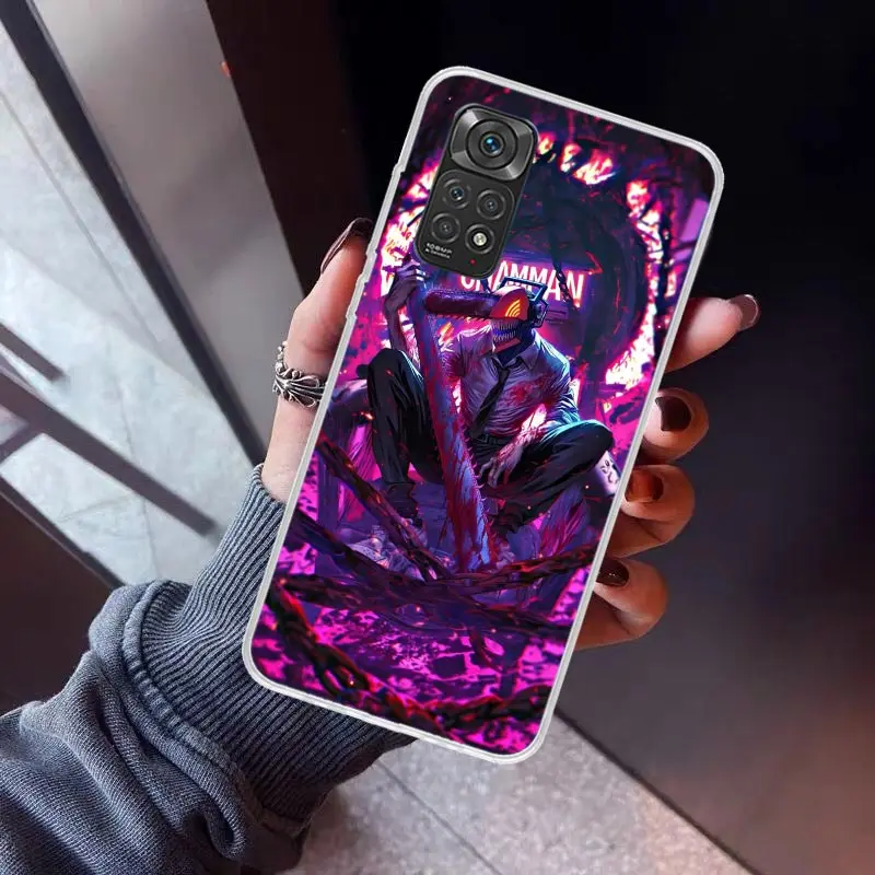 Чехол для телефона C-Chainsaw Mans Denji Xiaomi Redmi Note 10 11 12 13 14 Pro Plus 11S 12S 11T 11E 10S Note14 мягкая