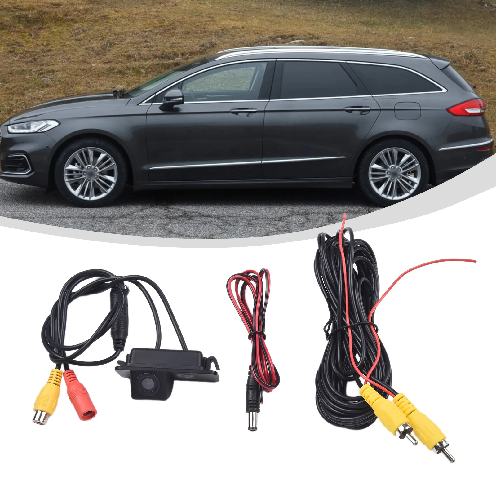 Камера заднего вида 520 ТВ-линий Auto Black 170 ° Комплекты Interlance DC 12 В 2:1 для Mondeo S-Max Focus