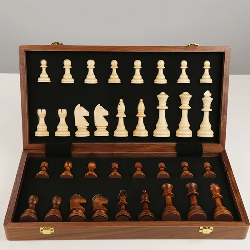 Luxury Strategy Chess Figures Family Game Travel Wooden Large Chess Set Portable Professional Game Adult Jogo De Mesa Board Game