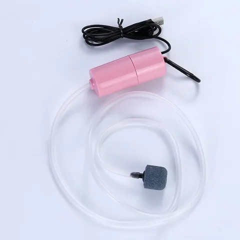 Аквариумный кислородный воздушный насос, аквариумный бесшумный воздушный компрессор USB, аэратор, портативный мини-Оксигенатор, аквариумные аксессуары 5 в 1 Вт