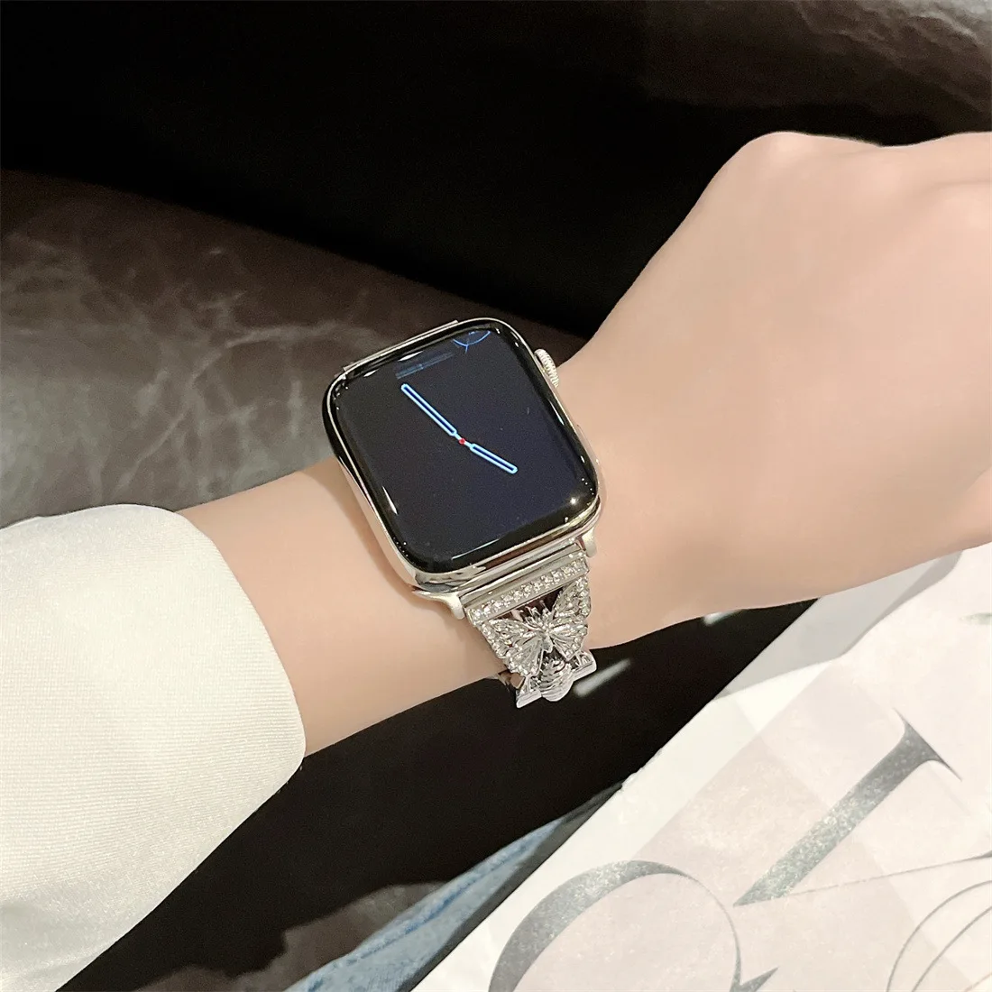 Genuine Leather Strap for Apple Watch Band 41mm 45mm 40mm 44mm 49mm correa Women Replacement Bracelet iWatch series 8 7 6 5 SE 4