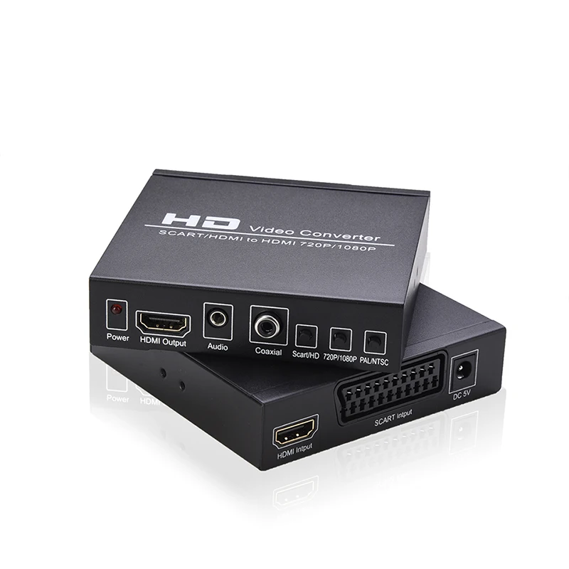 Фото Конвертер Full HD 1080P Scart HDMI в HDMI с поддержкой 480i NTSC 576i PAL, цифрового RGB-видео и композитного видео для воспроизведения HD на DVD. №1