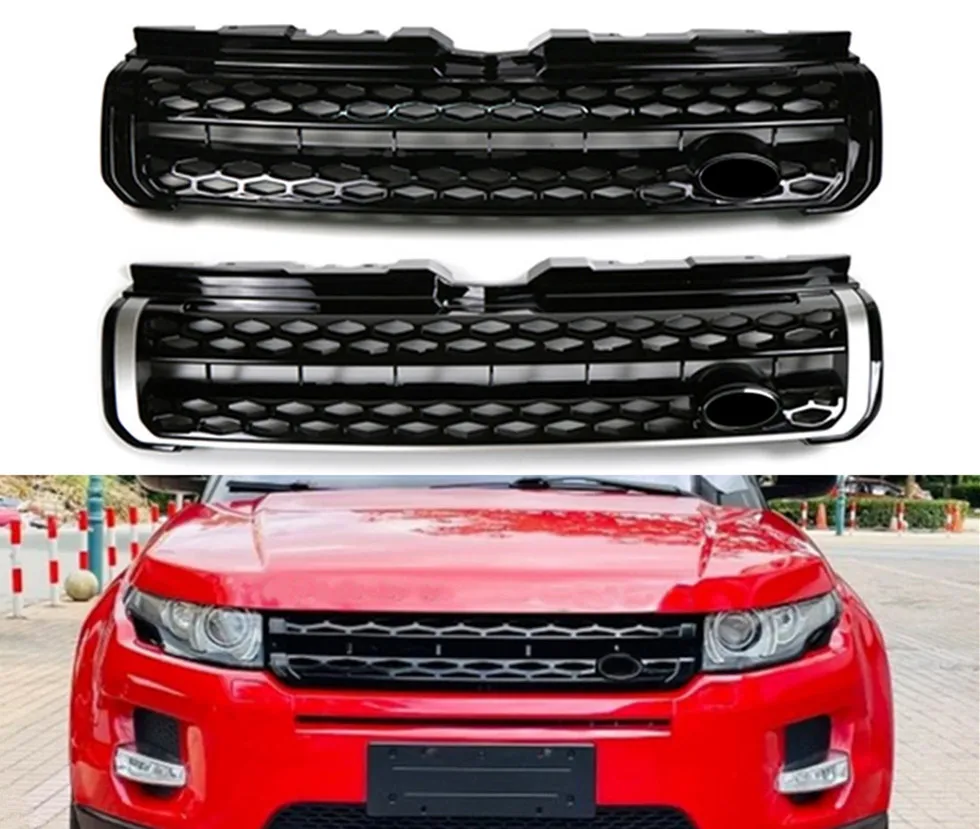 

Решетка переднего бампера автомобиля, верхняя сетка, решетки для Land Rover Range Rover Evoque 2010 2011 2012 2013 2014 2015 2016 2017 2018, 1 шт.