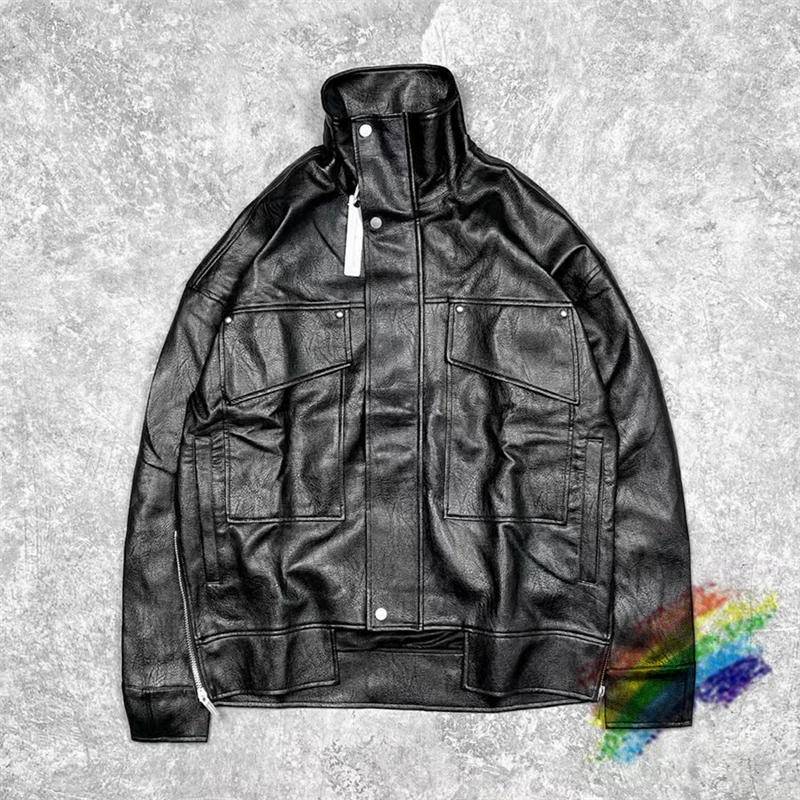 

2023fw Arnodefrance Jacket Men Women 1:1 Top Version Coats ADF Leather Functional tooling zipper Jacket