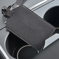 key card protector car key card holder key ring bag chain clip for model 3 y easy to use scratch resistant fashionable keychain