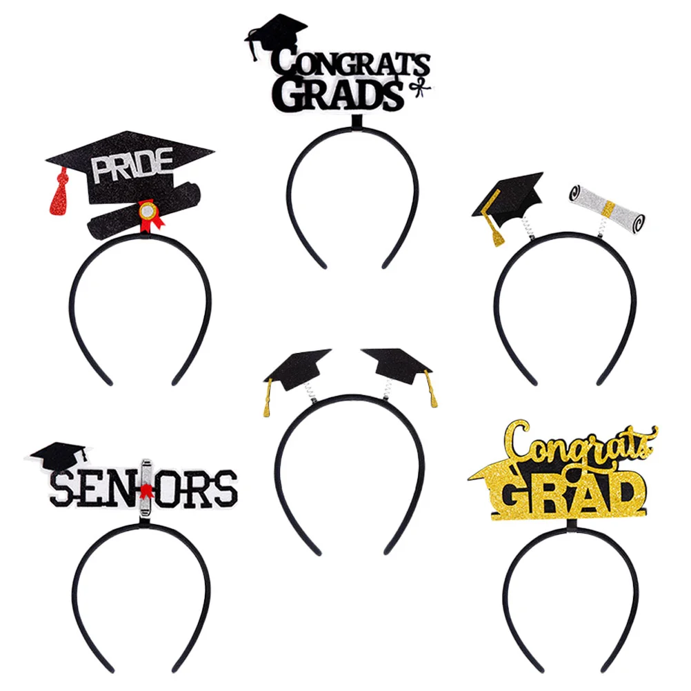 

6pcs Multi-function Head Dress Graduation Elements Hair Band Adorable Hair Band Festival Headband Grad Hairband Lovely Headband