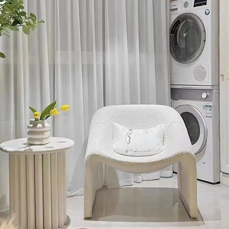 

Кресло-диван кашемировое креативное современное кресло для гостиной одинарный диван Скандинавская дизайнерская домашняя мебель расслабл...