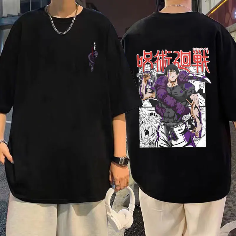 

Japanese Anime Jujutsu Kaisen Fushiguro Toji Double Sided Print T-shirt Men Women Manga Oversized Tshirt Men's Fashion T Shirts
