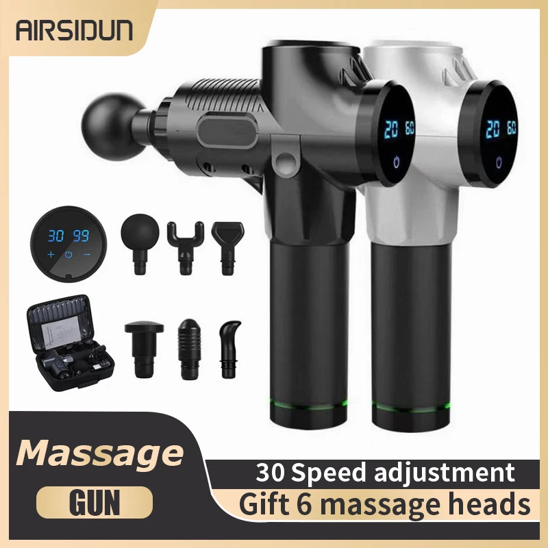 

Portable Massage Gun for Body Neck Deep Tissue Muscle Relaxation Gout Pain Relief Fitness Electric Percussion Pistol Massager