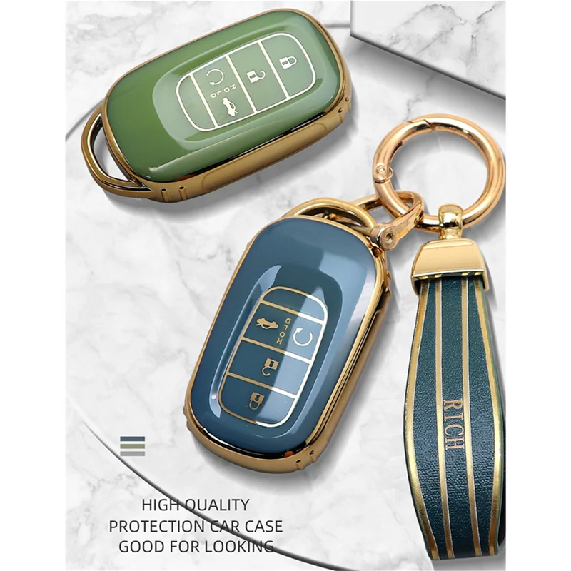 

New Arrival Luxurious Remote Key Case Cover For Honda Civic 11 Accord Vezel 2022 Protective Shell Keychain Car Accessories