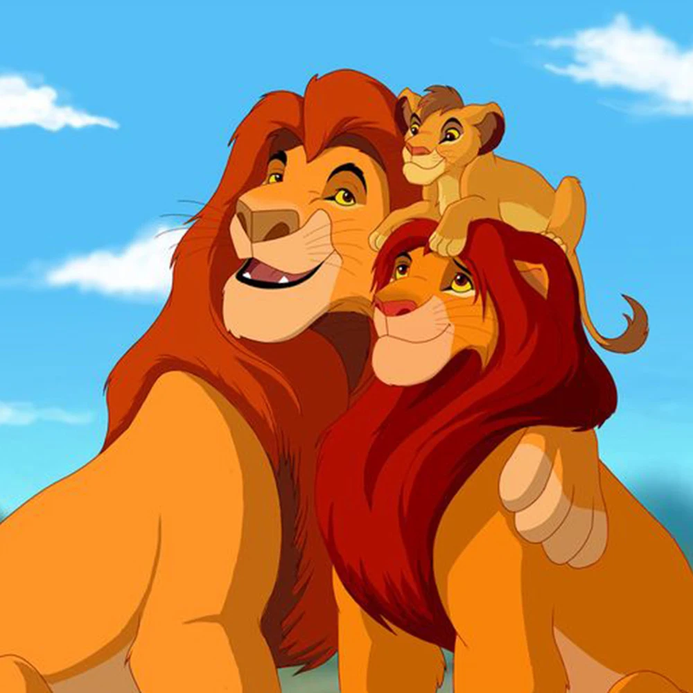 

Disney 5D Diamond Painting The Lion King Family Full Round Diamond Embroidery Animal DIY Rhinestones Mosaic Decor For Home
