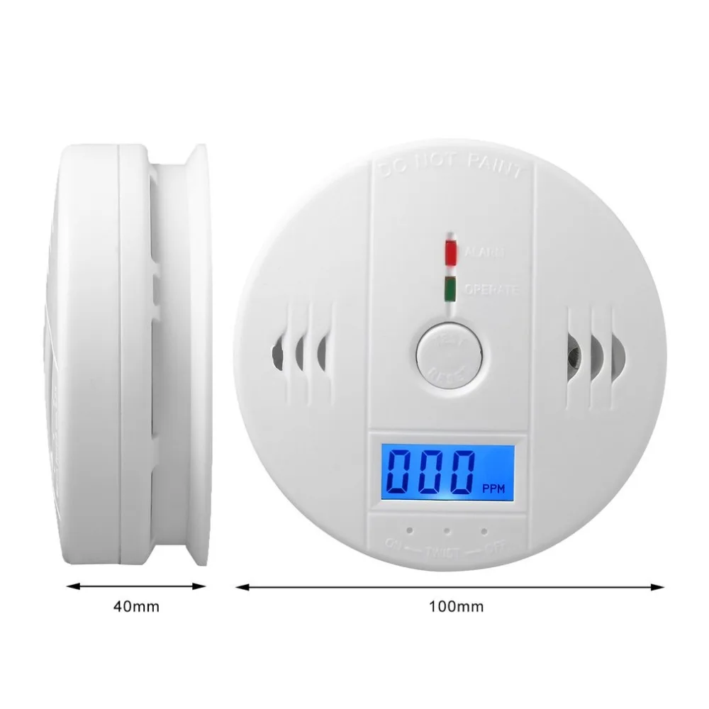 Sensitive Home CO2 Sensor Detector Wireless CO Carbon Monoxide Poisoning Smoke Gas Sensor Warning Alarm Detector LCD Indicator enlarge