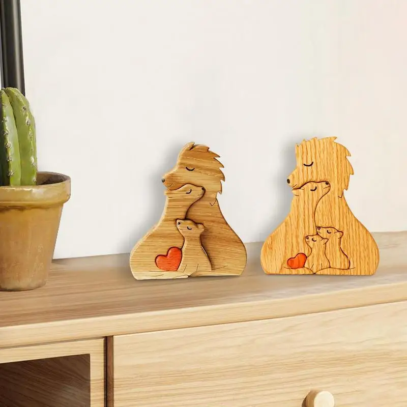 

Wooden Family Puzzle Jigsaw Sculptures Family Name Heart Puzzle Create A Loving Atmosphere And A Highly Commemorative Gift