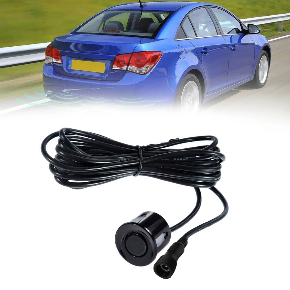 

Black ABS 12V Car Car Parking Sensor Kit Reverse Backup Sound Response Probe Universal Reversing Sensor All-round Detection