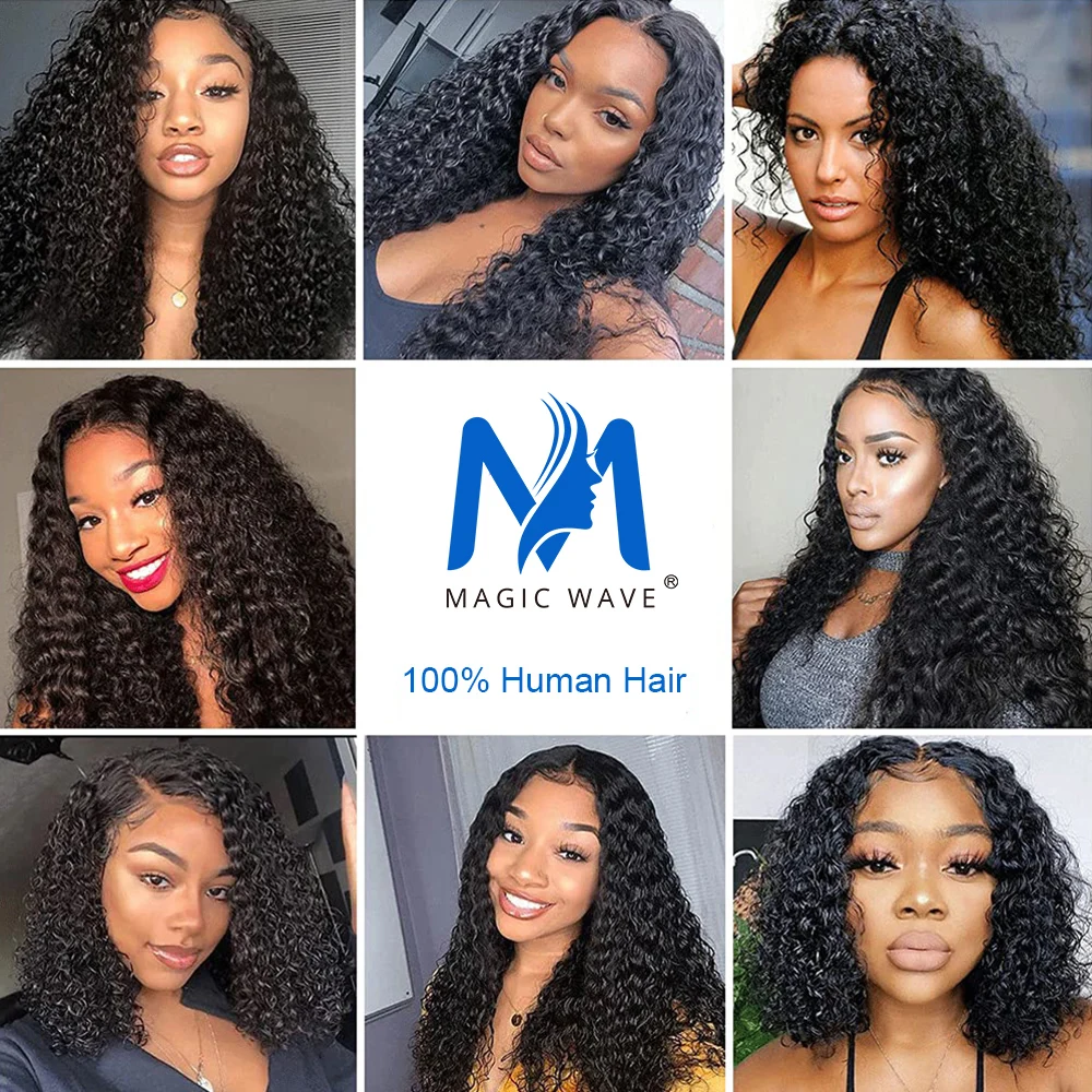 28 30 34 40inch Deep Curly Bundles with 13x4 Lace Frontal Brazilian Human Hair Extension 3 4 Bundles with 13x4 Frontal Remy Hair images - 6