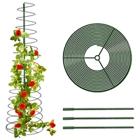 stretchable tomato support spiral plant support cage climbing plant stake tower for pot plants rose orchid lily dahlia clematis