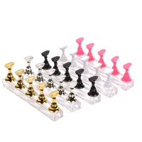 5pcsset magnet magnetic nail tip display working stand 10 5x7x1 5cm press on nail tool nail art practice holder for manicure