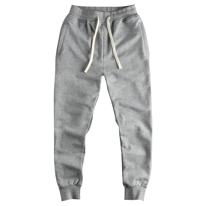 

Autumn Fashion High Quality Men's Dense Casual Sweatpants Youthful Teens Elastic Waist Solid Color Simple Loose Basical Trousers