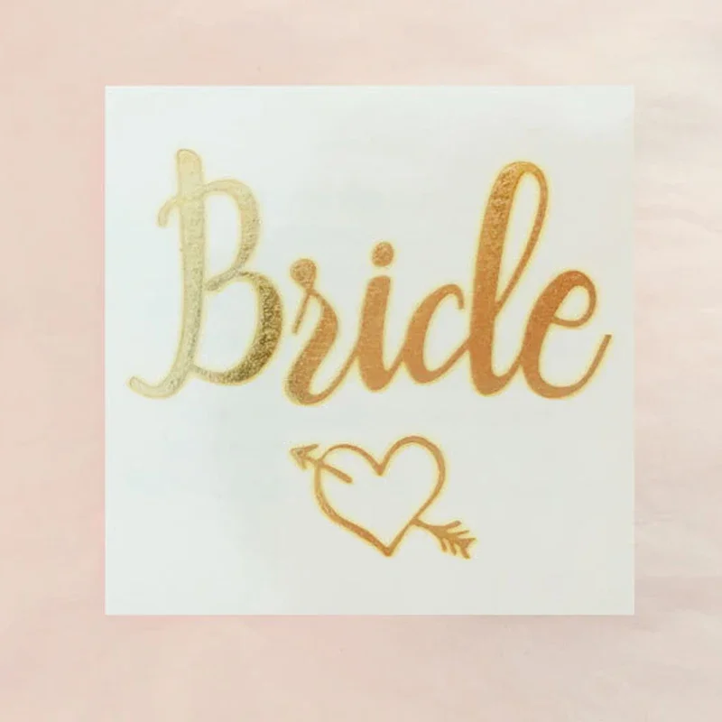 6 шт. металлические наклейки-тату для невесты