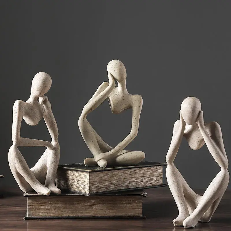 

Nordic Resina Estatuas Decorativas Statue Figurines Home Decoration Accessories Desk Decoração Bedroom Figuras Hogar Moderno Art